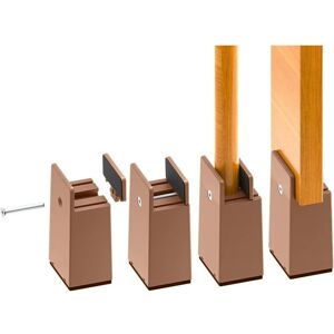 DEWDAT Inch Adjustable Bed Leg Riser, 10cm Heavy Duty Furniture Risers, for Bed Leg Thickness 0-1.5 Inch, Bed Height, Sofa, Desk, Wardrobe, Support 2000KG