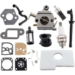 ZVD Kit carburateur pour tronçonneuse Stihl 017 018 MS170 MS180 MS170C MS180C, remplace Zama C1Q-S57 1130 120 0603, avec membrane de filtre à air, tuyau