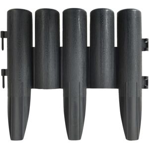 Lawn Edgings 36 pcs Anthracite 10 m pp Vidaxl