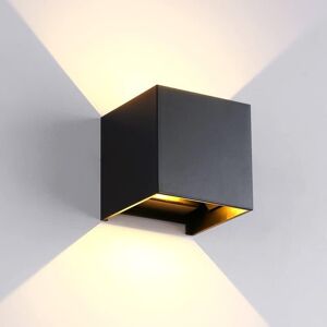 Tonchean - led Wall Light, Surface Mounted Waterproof Wall Lamp Indoor Wall Lights Living Room Outdoor Porch (6W Color : Black)