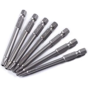 ZVD - Long Torx Bit Set T8-T30 Steel with Star Head 75mm