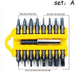 ZVD - Magnetic Bit Set for Electric Screwdriver - 17 Pieces Cross and Hex