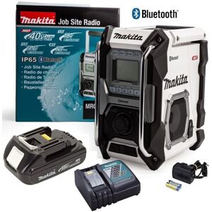 Makita Job Site Bluetooth Radio MR002GZ01 White LXT 18V 40v 1.5Ah Batt & Charger