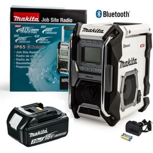 Makita - Job Site Bluetooth Radio MR002GZ01 White lxt xgt 18V 40v 3.0Ah Battery
