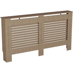 Home Discount - Milton Radiator Cover mdf Modern Cabinet Slatted Grill, Unfinished, Large