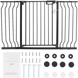 Mophorn - Baby Gate, 29.5'-53' Extra Wide, 30' High Dog Gate for Stairs & Doorways, Easy Step Walk Thru, Auto Close Child Gate, Pet Security with