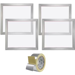 Mophorn Screen Printing Kit, 4 Pieces Aluminum Frames, 20x20inch with 110 Mesh, High Tension Nylon Mesh & Sealing Tape for T-shirt DIY Printing
