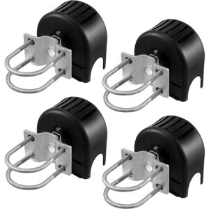 Mophorn - Sliding Gate Kit, Rolling Gate Hardware with U-Groove Wheels, 4 Track Rollers with Cover for Cantilever Gates, Heavy Duty Black Design