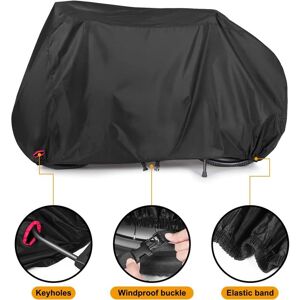 AIPERQ Outdoor Bike Cover, 210D Oxford Fabric Waterproof 2 Bikes with Lock Holes Windproof Buckle Storage Bag for Outdoor mtb Road Bike 56Twenty