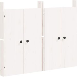 Outdoor Kitchen Doors 2 pcs White 50x9x82 cm Solid Wood Pine Vidaxl