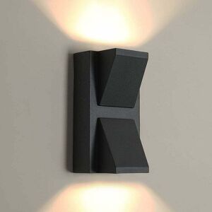 YMYNY Outdoor/Indoor Wall Light, 6W Black Modern Outdoor Lamp, 3000K Warm White Outdoor Lighting, IP65 Waterproof Aluminum Outdoor Lighting, mumu Wall Lamp