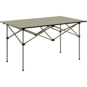 Portable Folding Camping Table w/ Roll Up Aluminium Top Carry Bag Khaki - Outsunny