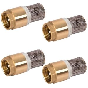 Ymyny - Pack Water Pump Check Valve with 1/2 Inch Filter, Female Pump Check Valve, Brass Foot Valve with Mesh Check Valve mumu