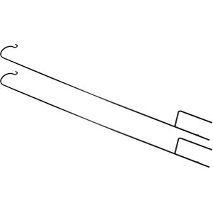 Selections - Pair of Garden Shepherds Crook Black Metal Border Hooks (2.18m)