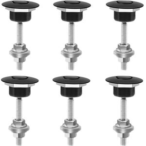 Tlily - 4X Push Button Quick Release Car Hood Bonnet Latch Pin Lock Bumper Clip Black