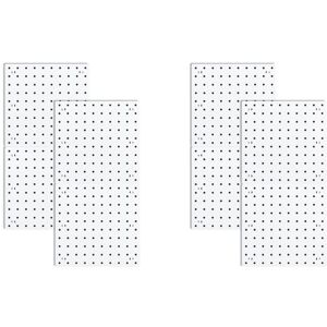 Tlily - Pegboards, Pegboard Wall Organizer Panels, Peg Boards for Wall, Craft Room, Kitchen, Garage, Living Room, Bathroom(4Pcs)