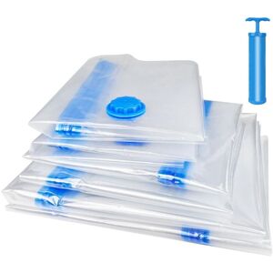 TINOR Pieces Vacuum Storage Bags with Hand Pump, Space Saving Vacuum Compression Bags, Vacuum Bags for Quilts, Pillows, Clothes, 100x80cm, 80x60cm, 60x40cm