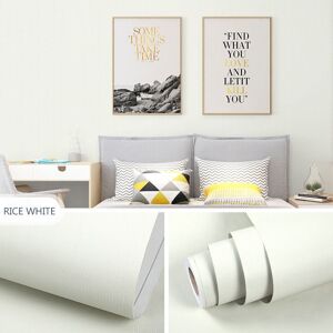 Tinor - Plain Beige Wallpaper Self-Adhesive Wallpaper Decorative Wall Paper Waterproof Removable Sticker Roll Adhesive Film for Furniture Kitchen