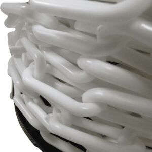 Securefix Direct - Plastic Safety Barrier Chain Fence 25M 6MM White (Decorative Garden Drive)
