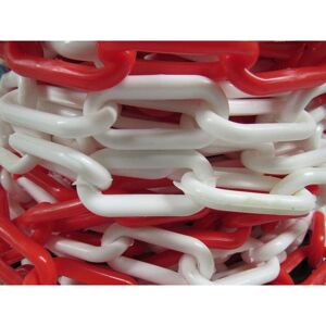 Securefix Direct - Plastic Safety Barrier Chain Fence 25M 8MM Red White (Decorative Garden Drive )