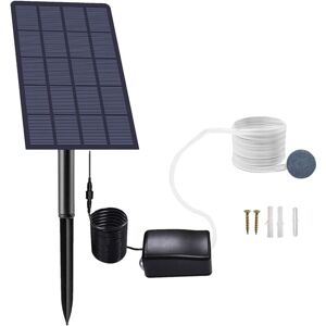 MEMKEY 2.5W Plug-in Solar Oxygen Pump, Solar Pond Pump, Aquarium Aerator, Air Pump, Fishing Aerator, with Hose Air Stone, for Garden Aquarium, Outdoor