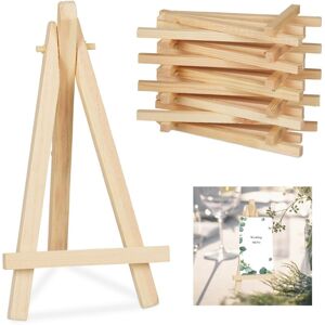 Relaxdays - Mini Easel Set, 100 Pieces, Table Decoration for Parties, Weddings, Celebrations & Home, HxW: 15.5x8cm, Natural