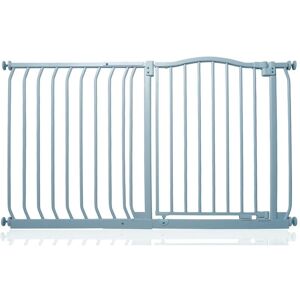 Safetots - Curved Top Safety Gate, 125cm - 134cm, Matt Grey, Pressure Fit Stair Gate