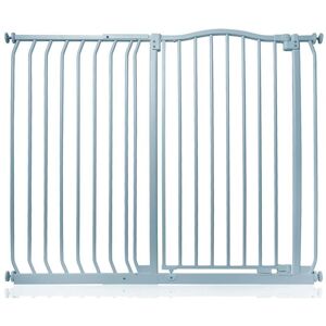 Safetots - Extra Tall Curved Top Safety Gate, 116cm - 125cm, Matt Grey, Extra Tall 100cm in Height, Pressure Fit Stair Gate