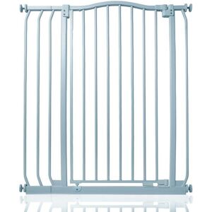 Safetots - Extra Tall Curved Top Safety Gate, 80cm - 89cm, Matt Grey, Extra Tall 100cm in Height, Pressure Fit Stair Gate
