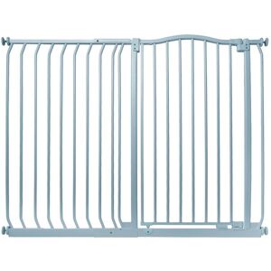 Safetots - Extra Tall Curved Top Safety Gate, 125cm - 134cm, Matt Grey, Extra Tall 100cm in Height, Pressure Fit Stair Gate