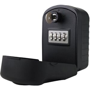 Gotrays - Secure Key Box Large Outdoor Key Safe with 4 Code & Emergency Keys Waterproof and Rustproof Wall Mounted Key Box for School, Office,