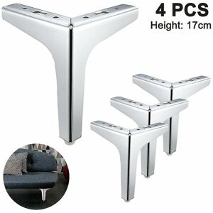 DEWDAT Set of 4 Metal Sofa Legs, Modern Style Furniture Legs, Black