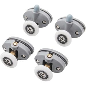 Tinor - Shower Door Wheels Runner, abs Plastic Pulleys Sliding Door Rollers for Shower Cabin Bathroom Wheels (Color : 2pcs up 2pcs down, Size : 23mm)