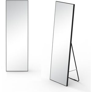 Sky Bathroom - Black Freestanding or Wall Mounted Rectangular Full Length Framed Mirror w 50 x h 140 cm