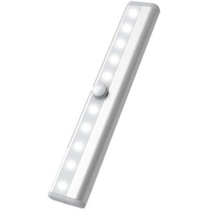 ZVD - Smart Infrared Motion Sensor Night Light - 10 LEDs led Lighting for Bedroom, Wardrobe (White, 1.8WW Battery)