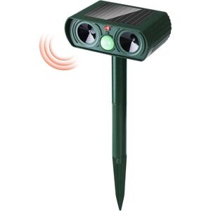 Ymyny - Solar Animal Repeller, Waterproof Ultrasonic Cat Repeller, Ultrasonic Cat Repeller for Outdoor Use for Gardens, Farms, Trips, No Noise