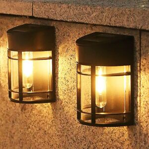 Tonchean - Solar Lights Outdoor Garden, 2 Packs Solar Lights Outdoor with Waterproof, Retro led Solar Wall Lights Outdoor Decoration for Path,