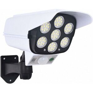 HOOPZI Solar Motion Sensor Light Outdoor Dummy Security Camera Fake Simulation Surveillance led Human Body Induction Lamp for Garden Path Corridor