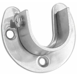 Dewdat - Stainless Steel Closet Rod Bushings 2 Pack Heavy Duty Closet Rod End Supports Flange Rod Bracket with Screws u Shape Easy