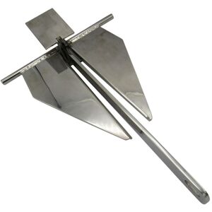 Securefix Direct - Stainless Steel Cruising Anchor 3.6KG (Crown Fluke Marine Boat Sand Mud Secure)