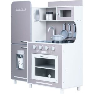Teamson Kids - Mayfair Kids Wooden Play Kitchen & 11 Accessories Grey TD-13302C
