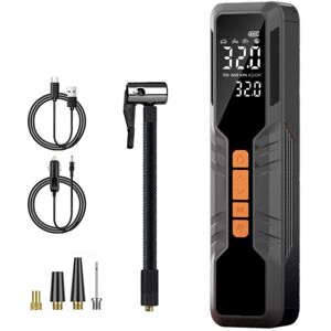 Tlily - Tire Inflator Portable Air Compressor Electric Cordless Air Pump with Emergency Light,Sensor Accurate lcd Display