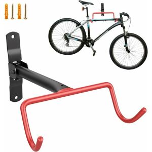 Hoopzi - Wall Mounted Bike Rack, Heavy Duty Garage Storage Utility Hooks, Horizontal Hitch with Non-Slip Rubber Layer, Storage Systems Hooks - Orange