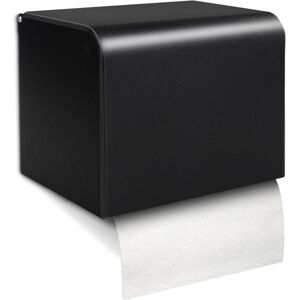 ZVD Wall Mounted Toilet Paper Holder Waterproof Dustproof Tissue Box Dispensers and Paper Roll Holders Matte Black