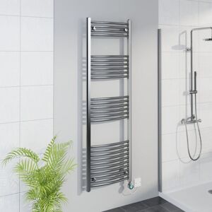 Warmehaus - WiFi Thermostatic Curved Towel Rail Timer Chrome 1600x500mm