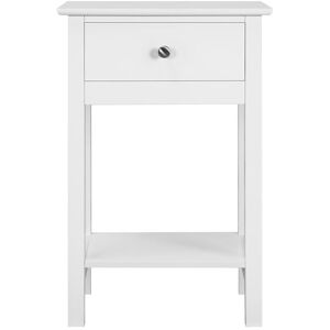 Wood Side Table End Table for Bedroom/Living Room, White - Yaheetech