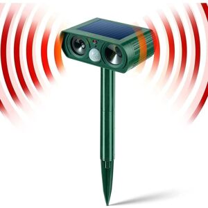 Ymyny - Garden Cat Repellent, Ultrasonic Solar Powered with led Light, Waterproof for Cats, Dogs, Birds