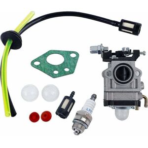 ZVD Carburateur pour kit de carburateur de débroussailleuse 52cc 49cc 43cc avec joint, tuyau, bougie d'allumage et filtre à carburant. Carburateur de
