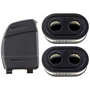 ZVD- Set of 2 Air Filters with Air Filter Cover for Briggs & Stratton 550E, 575EX, 575IS, 625EXI, 650EXI, 675EXI, 675IS Engines, Replaces Parts