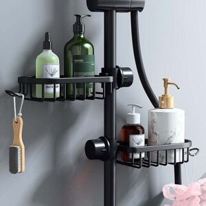 ZVD Shower Shelf and Storage - Set of 2 Shower Shelves Without Drilling Stainless Steel, Stainless Steel Telescopic Bathroom Shelf, Shower Support